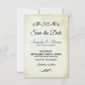 Faux  parchment Simple & Elegant Wedding Save The Date (Voorkant)