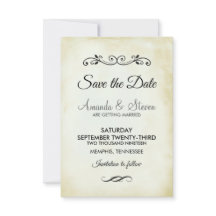 Faux  parchment Simple & Elegant Wedding