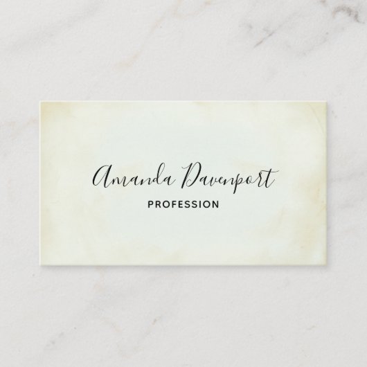 Faux  Parchment Simple Visitekaartje (Voorkant)