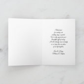 Faux  Parchment Simple Wedding Bedankt Kaart (Binnen)