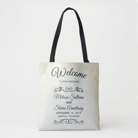 Faux Parchment Welcome Tote Bag (Voorkant)