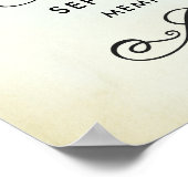 Faux  Parchment Welkom op ons huwelijk Poster (Hoek)