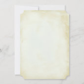 Faux  Parchment Western Style Wedding Kaart (Achterkant)