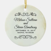 Faux Parchment Western Style Wedding Keramisch Ornament (Voorkant)
