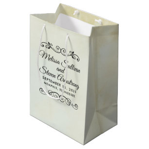 Faux Parchment Western Style Wedding Medium Cadeauzakje