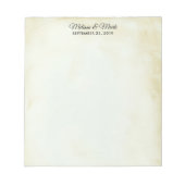 Faux Parchment Western Style Wedding Notitieblok (Voorkant)