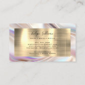 Faux parelmoer ivoor en goud folie Visitekaartje (Achterkant)