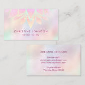 Faux parelmoer pastelkleuren visitekaartje (Voorkant / Achterkant)