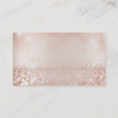 Faux Parly Pink Gold Glitter Silver Visitekaartje (Achterkant)