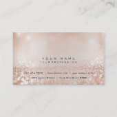 Faux Parly Pink Gold Glitter Silver Visitekaartje (Voorkant)
