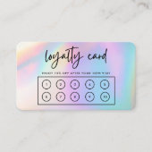 Faux Pastel Holographic Custom Loyalty Kaart Visitekaartje (Voorkant)