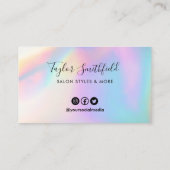 Faux Pastel Holographic Custom Loyalty Kaart Visitekaartje (Achterkant)