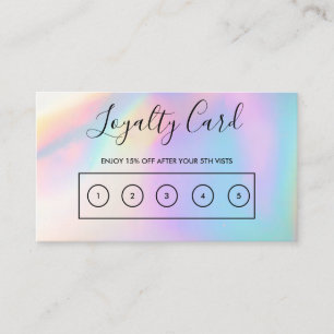 Faux Pastel Holographic Custom Loyalty Kaart Visitekaartje