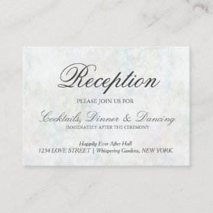 Faux Pastel Rainbow Bokeh-ontvangstkaart Informatiekaartje