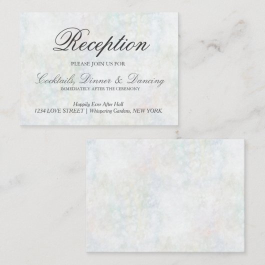 Faux Pastel Rainbow Bokeh Receptie Kaart (Voorkant / Achterkant)