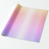 Faux Pastel Rainbow Folie Ombre Cadeaupapier (Uitgerold)