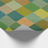 Faux Patchwork, Earth Colors: inpakpapier (Hoek)