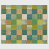 Faux Patchwork, Earth Colors: inpakpapier (Vlak)