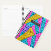 Faux Patchwork Quilt Boho Folk Art geïnspireerd Planner (Display)