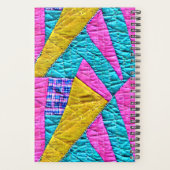 Faux Patchwork Quilt Boho Folk Art geïnspireerd Planner (Achterkant)