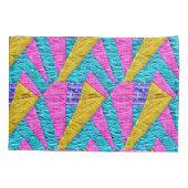 Faux Patchwork Quilt Geïnspireerd Boho Trompe L'oe Kussensloop (Achterkant)