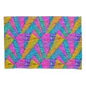 Faux Patchwork Quilt Geïnspireerd Boho Trompe L'oe Kussensloop (Voorkant)