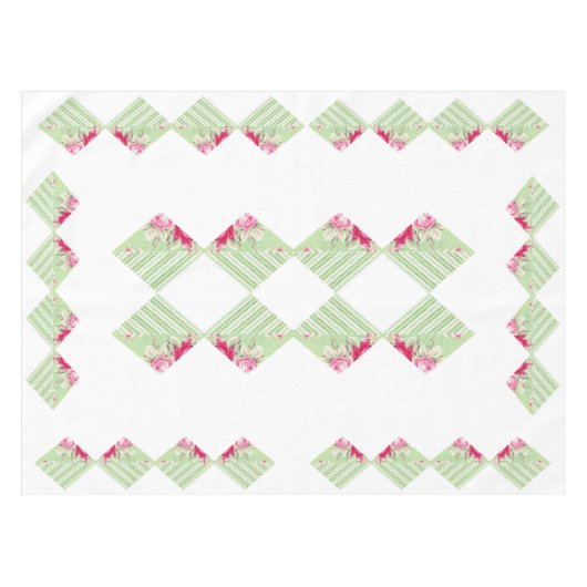 Faux Patchwork Tablecloth Tafelkleed (Voorkant (Horizontaal))