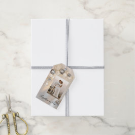 Faux Pearl Diamond Button Wedding Save the Date Cadeaulabel