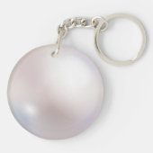 Faux Pearl, gereduceerd, ronde acrylSleutelhanger Sleutelhanger (Achterkant)