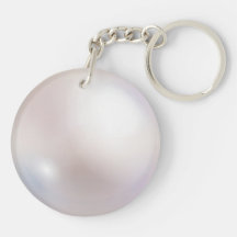 Faux Pearl, gereduceerd, ronde acrylSleutelhanger