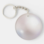 Faux Pearl, gereduceerd, ronde acrylSleutelhanger Sleutelhanger (Voorkant)