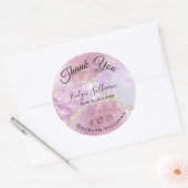 Faux Pearlescent Effect Hartelijk dank Ronde Sticker (Envelop)