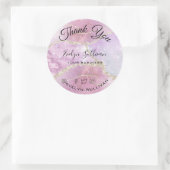 Faux Pearlescent Effect Hartelijk dank Ronde Sticker (Tas)