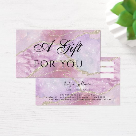 Faux Pearlescent Effect-kaartje Visitekaartje (Bureau)