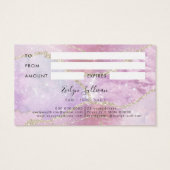 Faux Pearlescent Effect-kaartje Visitekaartje (Achterkant)