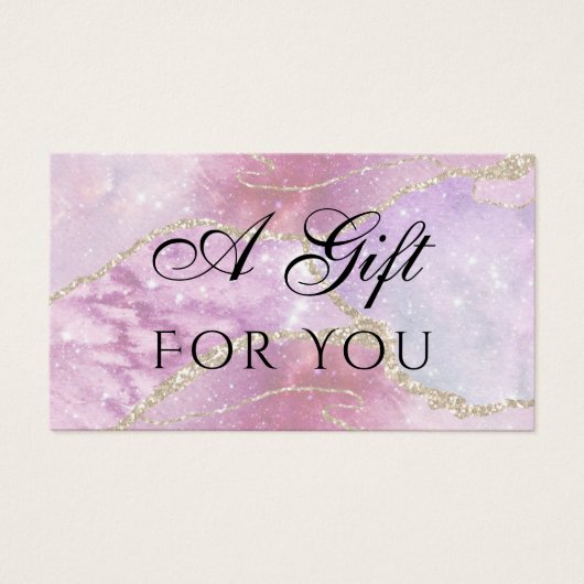 Faux Pearlescent Effect-kaartje Visitekaartje (Voorkant)