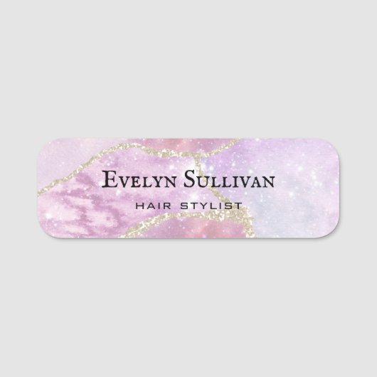 Faux Pearlescent Effect Name Tag (Voorkant)