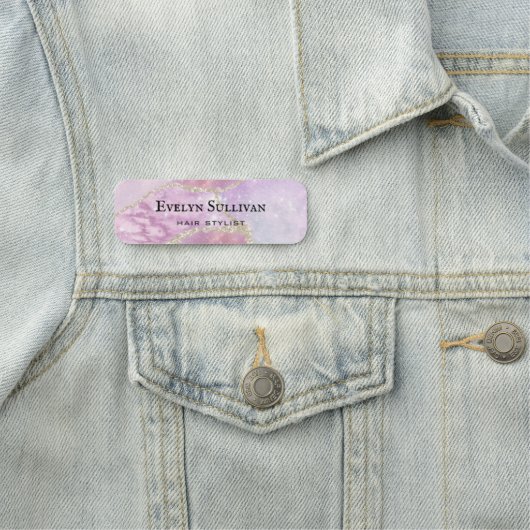 Faux Pearlescent Effect Name Tag (In situ)