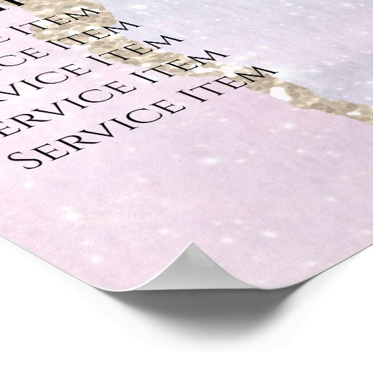 Faux Pearlescent Effect Price List Poster (Hoek)