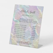 faux pearlescent price list Pedestal Sign Reclamebord Met Voetstuk (Voorkant)