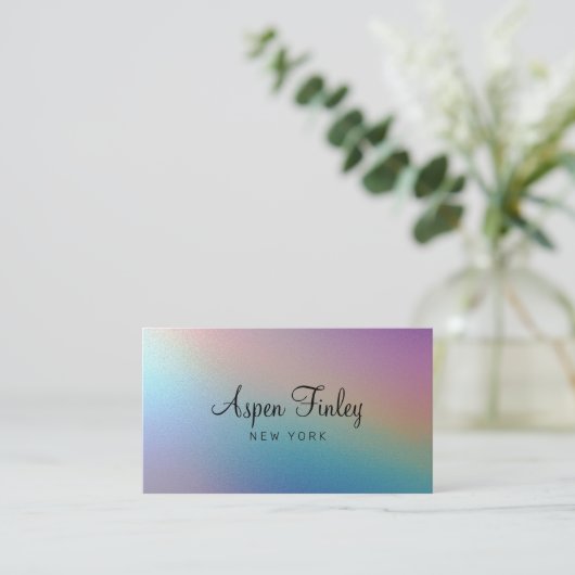 Faux Pearly Shimmer Modern Visitekaartje (Staand voorkant)