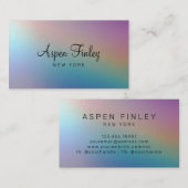 Faux Pearly Shimmer Modern Visitekaartje (Voorkant / Achterkant)