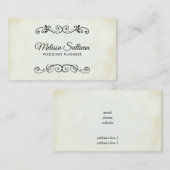 Faux  perkament Eenvoudig & Elegant Visitekaartje (Voorkant / Achterkant)