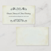 Faux  Perkament Elegante Bruiloft Website Visitekaartje (Voorkant / Achterkant)