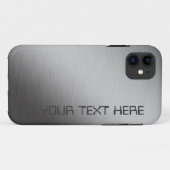 Faux Personalized Metal Kijk uit geborsteld Case-Mate iPhone Case (Achterkant (horizontaal))