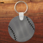 Faux Pewter Baseball-sleutelketen Sleutelhanger (Voorkant)