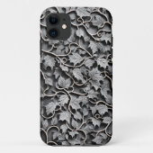 Faux Pewter Grey 3D Carved Case-Mate iPhone Case (Achterkant)