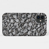 Faux Pewter Grey 3D Carved Case-Mate iPhone Case (Achterkant (horizontaal))