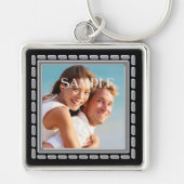 Faux Pewter  Lijst Sjabloon Sleutelhanger (Voorkant)