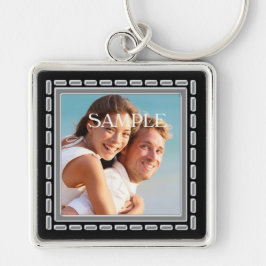 Faux Pewter Lijst Sjabloon Sleutelhanger